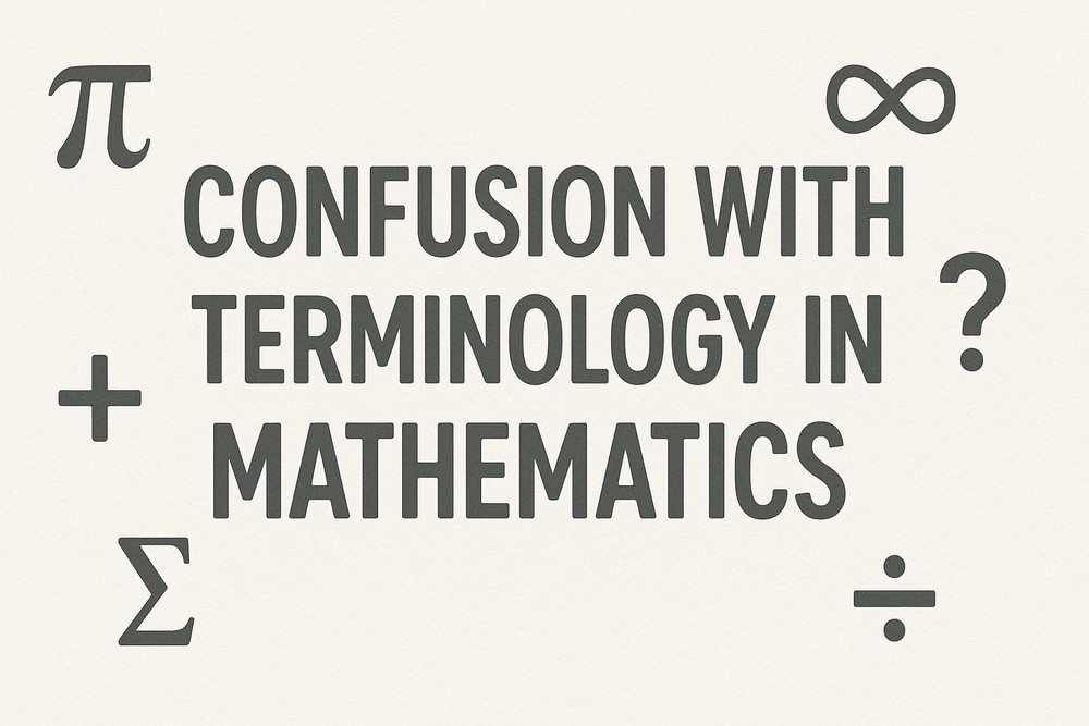 Confusion with Terminology in Mathematics