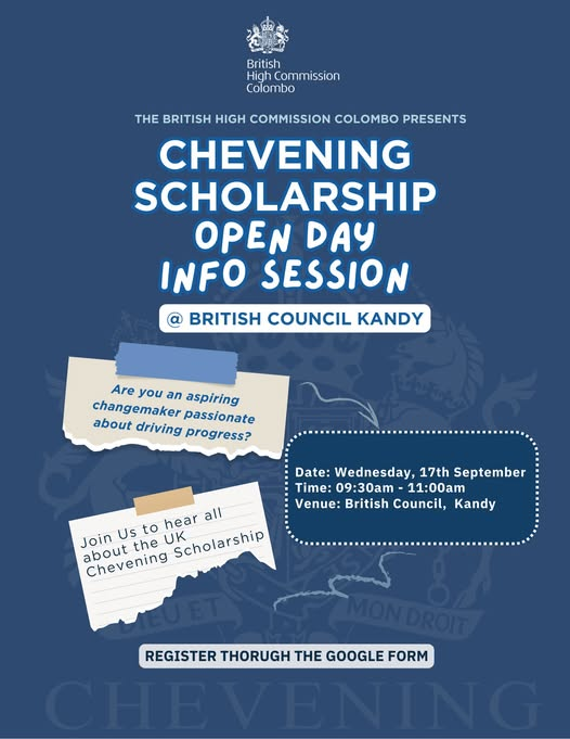 Chevening Scholarship Open Day Information Session at British Council Kandy