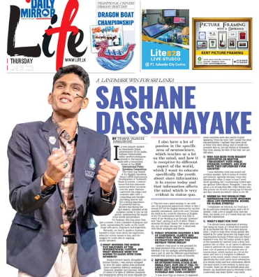 16 year-old Sashane winning International public speaking competition